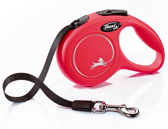 Flexi Classic Compact Mini Smycz taśmowa, rozm. XS 3m do 12kg, czerwona -