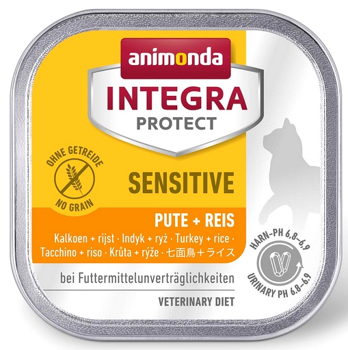 Animonda Integra Protect Sensitive dla kota smak indyk z ryżem tacka 100g