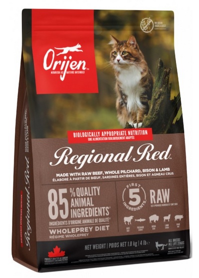 ORIJEN Regional Red Cat biologicznie odpowiednie jedzenie dla kota waga 1.8 kg