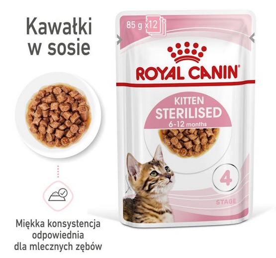 Royal Canin Kitten Sterilised w sosie 85g