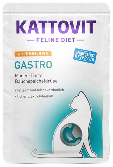 Kattovit Gastro w saszetkach - Kurczak i ryż, 12 x 85 g