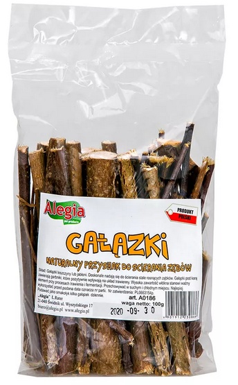 ALEGIA ALEGIA Gałązki dla gryzoni 100g 48643-uniw