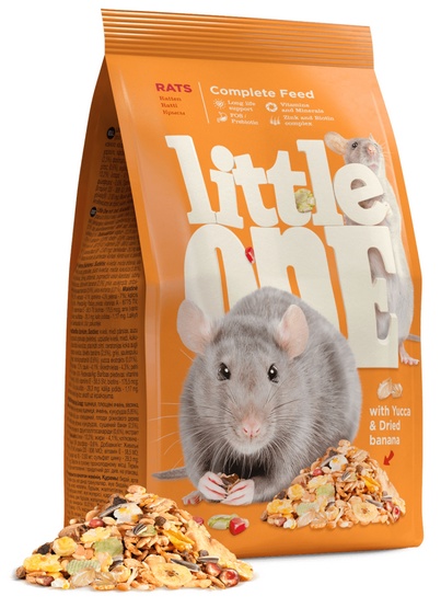Little One karma dla szczurów z suszonym bananem 900g