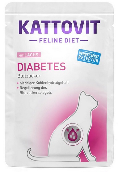 Kattovit Diabetes / Weight w saszetkach - Łosoś, 12 x 85 g