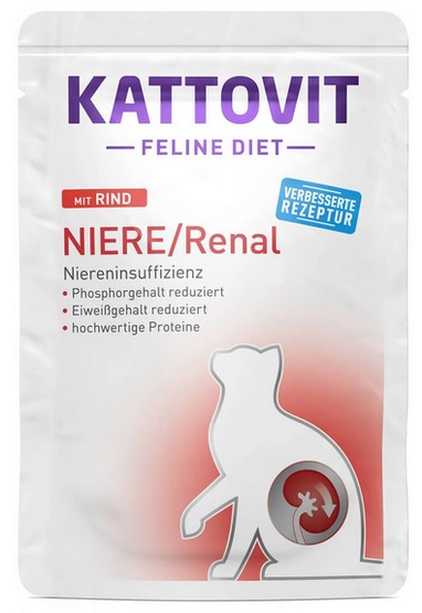Kattovit Renal w saszetkach - Wołowina, 12 x 85 g