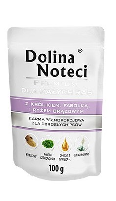 Dolina Noteci Premium Pies Królik, fasolka i ryż brązowy saszetka 100g MS_15853