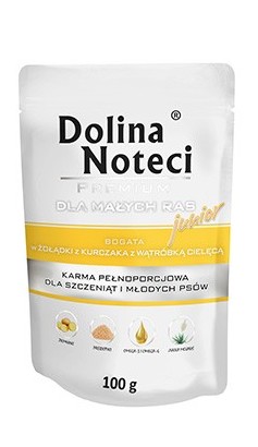 Dolina Noteci Premium Junior Z żołądkami kurczaka i wątróbką cielęcą 100 G