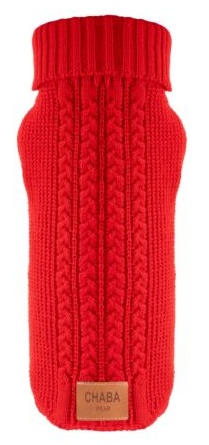 Chaba CHABA SWETEREK Z GOLFEM `XXL` 40cm CZERWONY