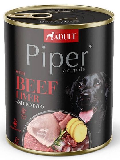 Łuków Piper Pies Wątroba wołowa i ziemniaki puszka 800g
