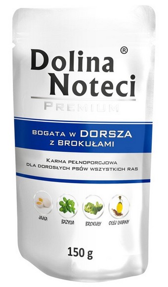 Dolina Noteci PREMIUM DORSZ Z BROKUŁAMI DOYPACK 150 G