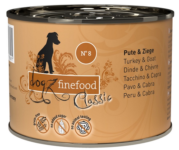Dogz Finefood N.08 Indyk i koza Puszka 200g