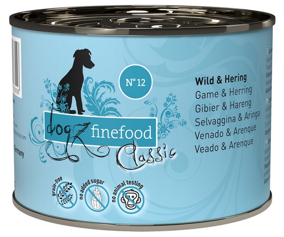 Dogz Finefood N.12 Dziczyzna i śledź Puszka 200g