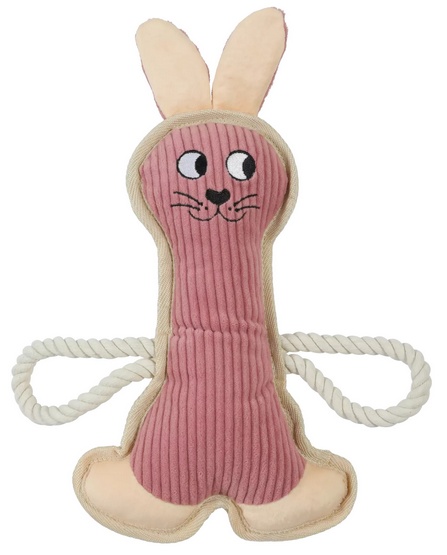 ZOLUX Zabawka dla psa wytrzymała Królik BUDDY 33 cm - różowy