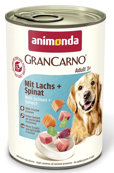 Animonda Gran Carno Adult Wołowina/Łosoś/Szpinak 400g AN82754