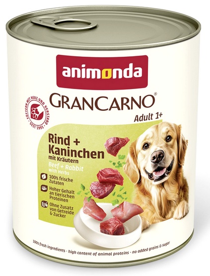 Animonda Grancarno Adult smak wołowina królik i zioła 6x800g