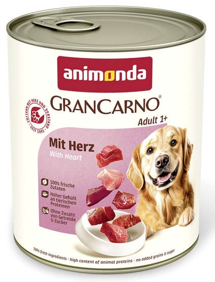 16 + 2 gratis! animonda GranCarno Original, 18 x 800 g - Adult, Serca