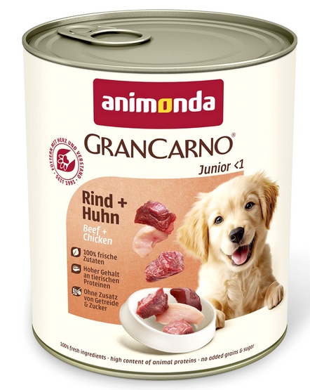 Animonda Grancarno Junior Huhn Kaninchen Kurczak + Królik Puszka 800G