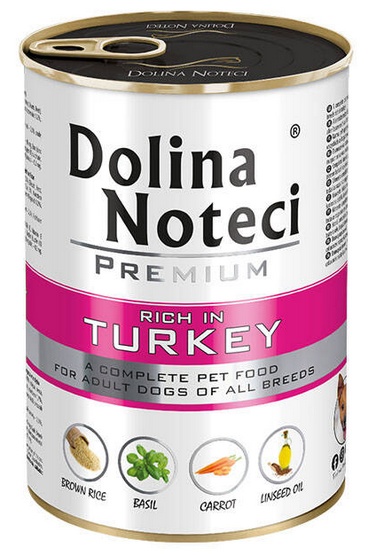 Dolina Noteci Puszka PREMIUM Dorosłe z indykiem 400g