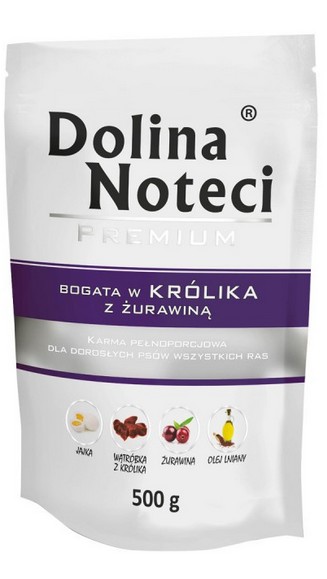 Dolina Noteci Premium Królik z żurawiną 500g