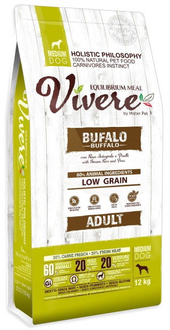 Vivere Dog Medium Adult Buffalo 3 kg