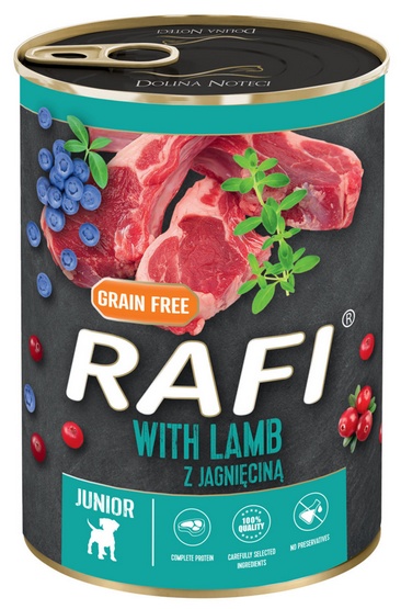 Rafi Dolina Noteci NEW Junior z jagnięciną 400g