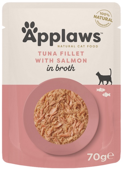 APPLAWS Cat Adult Pouch Tuna with Salmon filet z tuńczyka z łososiem w bulionie 70 g