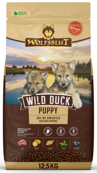 Wolfblut Wild Duck Puppy kaczka i bataty 12,5kg