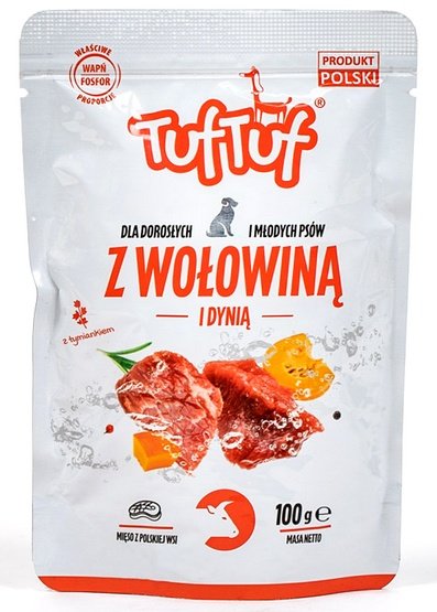 Saszetka Mielonka wołowina z dynią 100gr TUF TUF