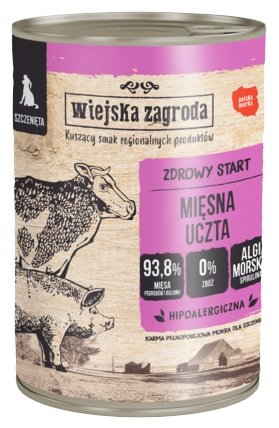 Alpha Spirit Wiejska Zagroda dla szczeniąt Mięsna uczta 400g