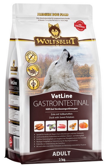 WOLFSBLUT VetLine Gastrointestinal Kaczka - sucha karma dla psa - 2kg