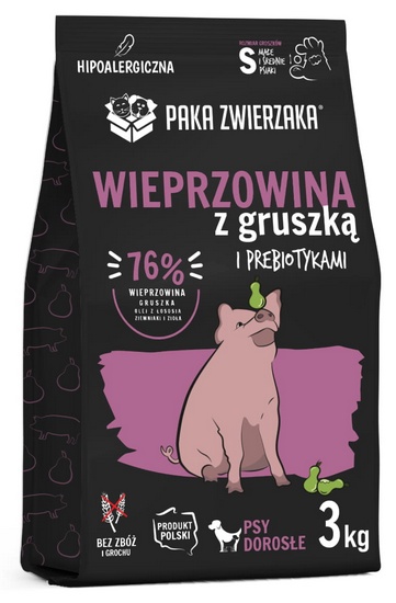 Paka Zwierzaka - Karma sucha SH Wieprzowina z gruszką 