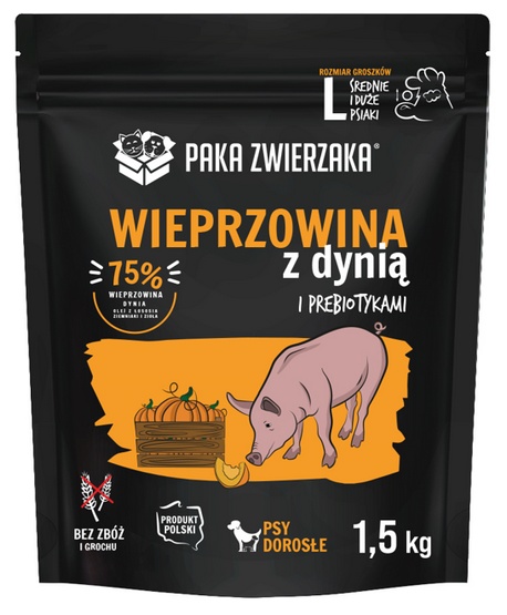 Paka Zwierzaka - Karma sucha SH Wieprzowina z dynią 