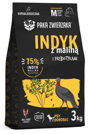 PAKA ZWIERZAKA sucha karma Seven’th Heaven Turkey & Raspberry  (Indyk i malina) 3 kg