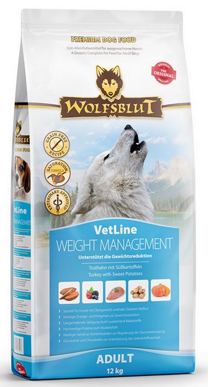 WOLFSBLUT VetLine Weight Management Indyk - sucha karma dla psa - 12kg