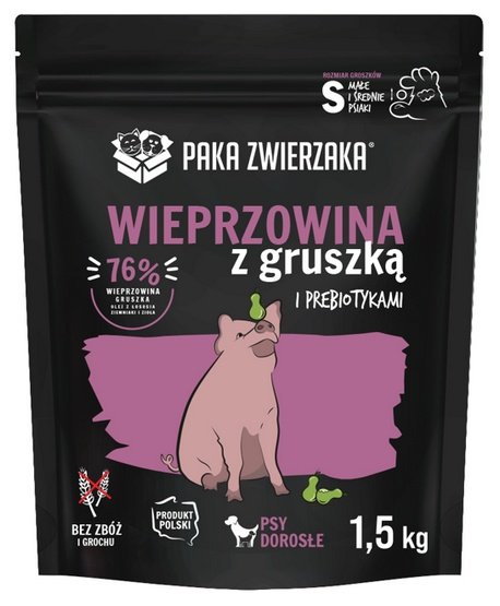 Paka Zwierzaka - Karma sucha SH Wieprzowina z gruszką 