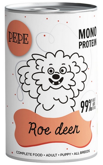 Paka Zwierzaka Pepe Roe Deer 99% sarna 400g