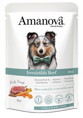 Amanova Dog Adult Irresistible Beef - wołowina saszetka 300g [P02]