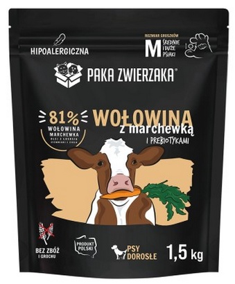 PAKA ZWIERZAKA Seventh Heaven Karma sucha Wołowina z marchewką M 1,5kg -
