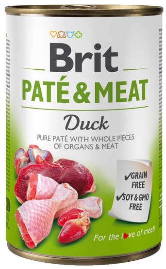 Brit Pate & Meat Dog Duck KACZKA 400g  od 95zł +DO 3% ZWROTU W PROGRAMIE LOJALNOŚCIOWYM PATE-400-DUCK
