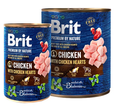 Brit Premium By Nature Kurczak i serca puszka 400g