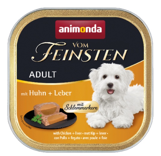 ANIMONDA Vom Feinsten Gourmet centre Adult z kurczakiem i wątróbką 150g pasztet dla psów