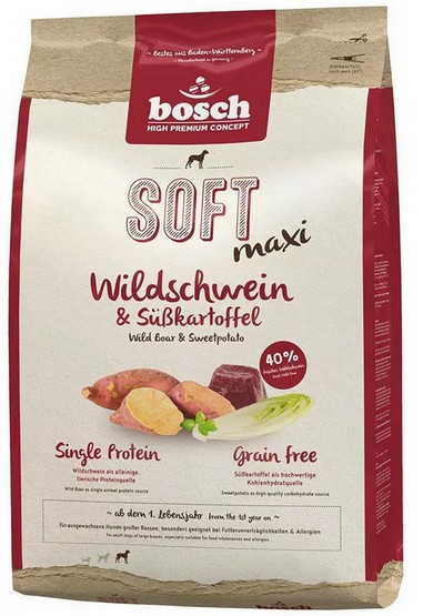 Karma sucha dla psa Bosch Petfood Soft Maxi, bawół wodny i bataty, 1 kg