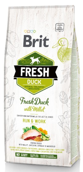 Brit Fresh Duck with Millet Active Run & Work 12 kg