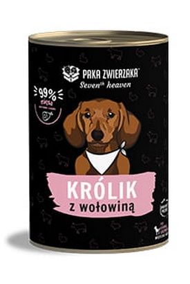 PAKA ZWIERZAKA Paka Zwierzaka Seventh Heaven Królik z Wołowiną Mokra Karma Dla Psa 400 g