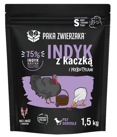 PAKA ZWIERZAKA sucha karma Seven’th Heaven Indyk z Kaczką Mini - dla małych ras 1,5 kg