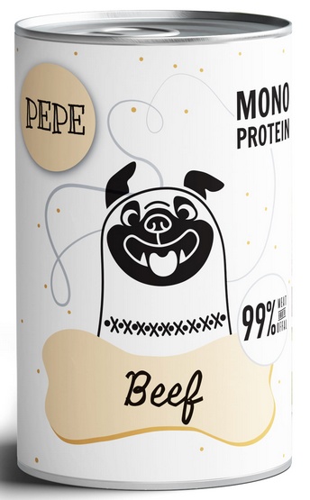 Paka Zwierzaka Paka Zwierzaka Karma mokra Pepe Beef wołowina) 400g 57276-uniw