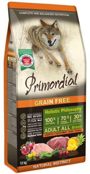 Primordial Dog Grain Free Adult Deer & Turkey 12kg