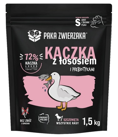 PAKA ZWIERZAKA sucha karma Seven’th Heaven  Duck & Salmon PUPPY (Kaczka i łosoś SZCZENIĘTA) 1,5 kg