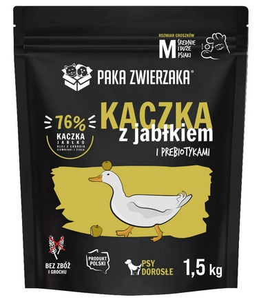 PAKA ZWIERZAKA sucha karma Seven’th Heaven Duck & Apple  (Kaczka i jabłko) 1,5 kg