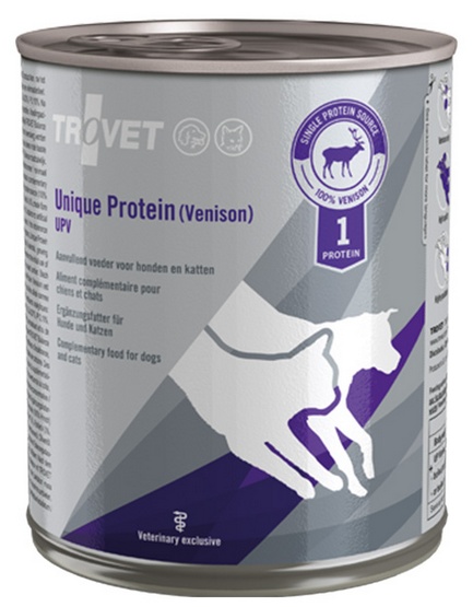 Trovet Unique Protein UPV Dziczyzna dla psa i kota puszka 800g DLA ZAMÓWIEŃ + 99zł GRATIS!